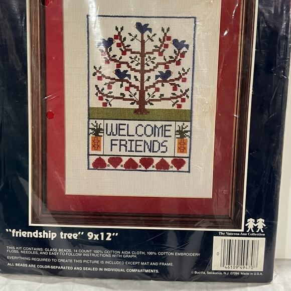 Bucilla Friendship Tree Welcome Friends Counted Bead Embroidery Kit - Picture 4 of 11